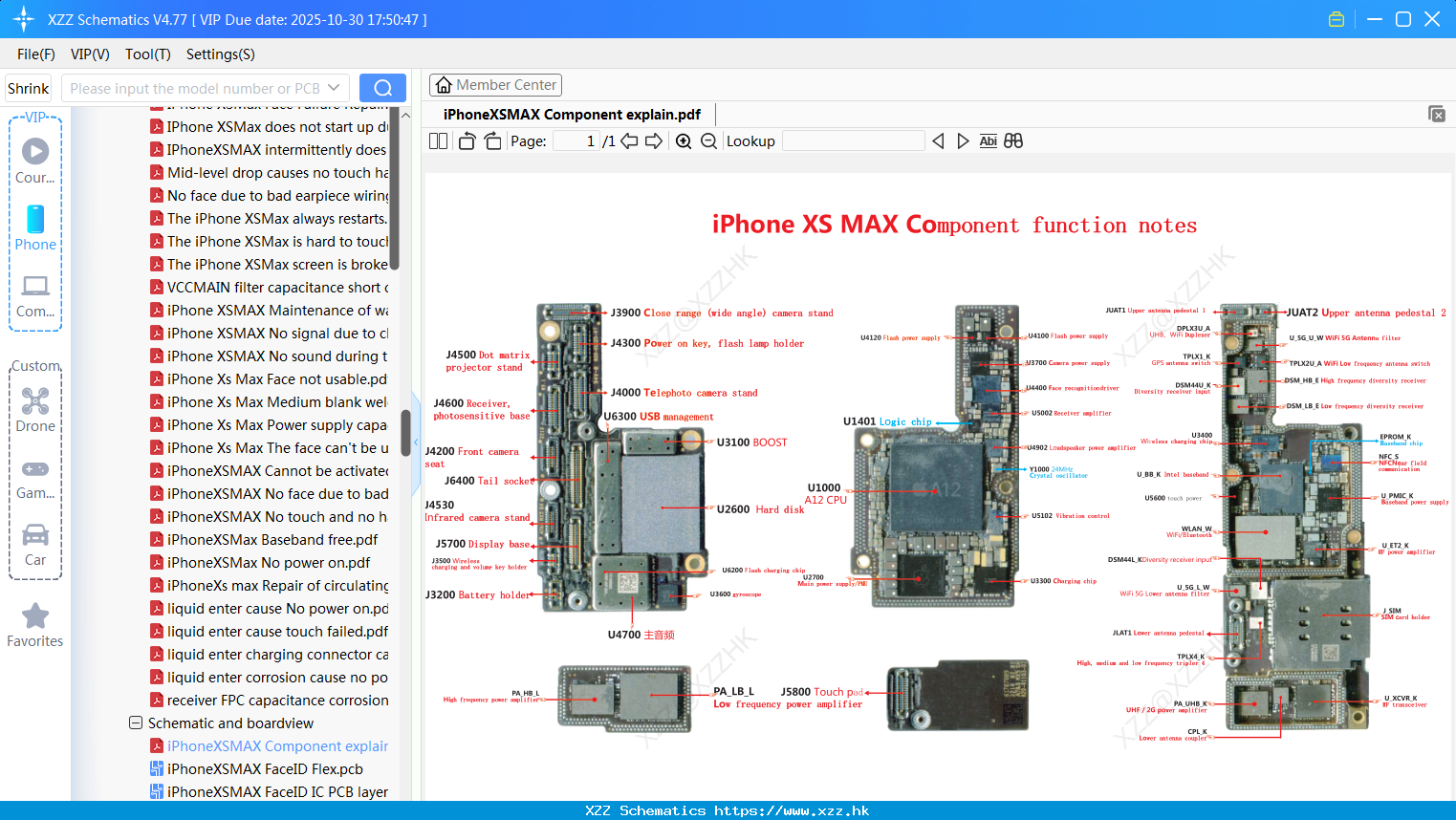 IPhoneXSMAX Component Explain